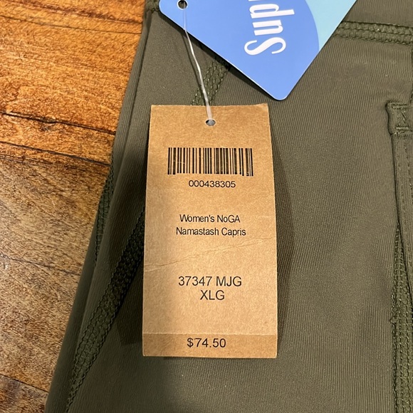 NWT Duluth Trading Capri Pants Size XL Olive Green NoGa Namastash Pockets - Picture 5 of 5